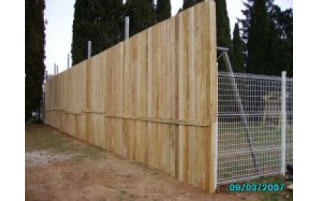 travaux de la pallissade de protection terminés
