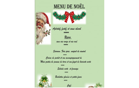 MENU DE NOEL 16/ 12