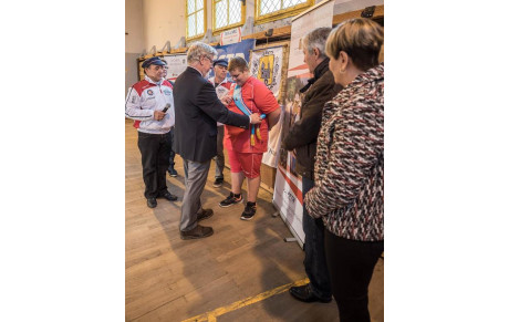 Remise de l'écharpe de champion de France
